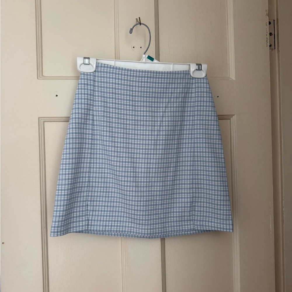Brandy Melville Blue Checkered Women's Skirt